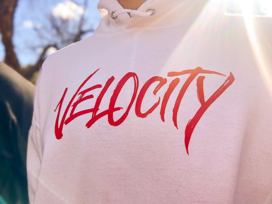 White Velocity Hoodie