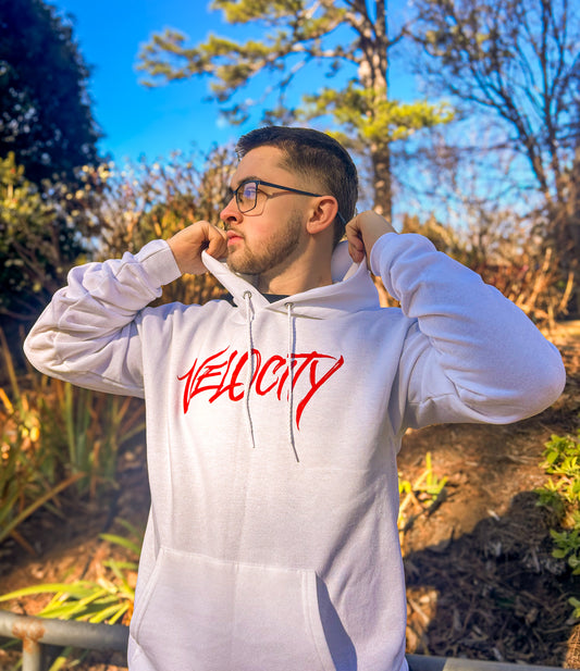 White Velocity Hoodie